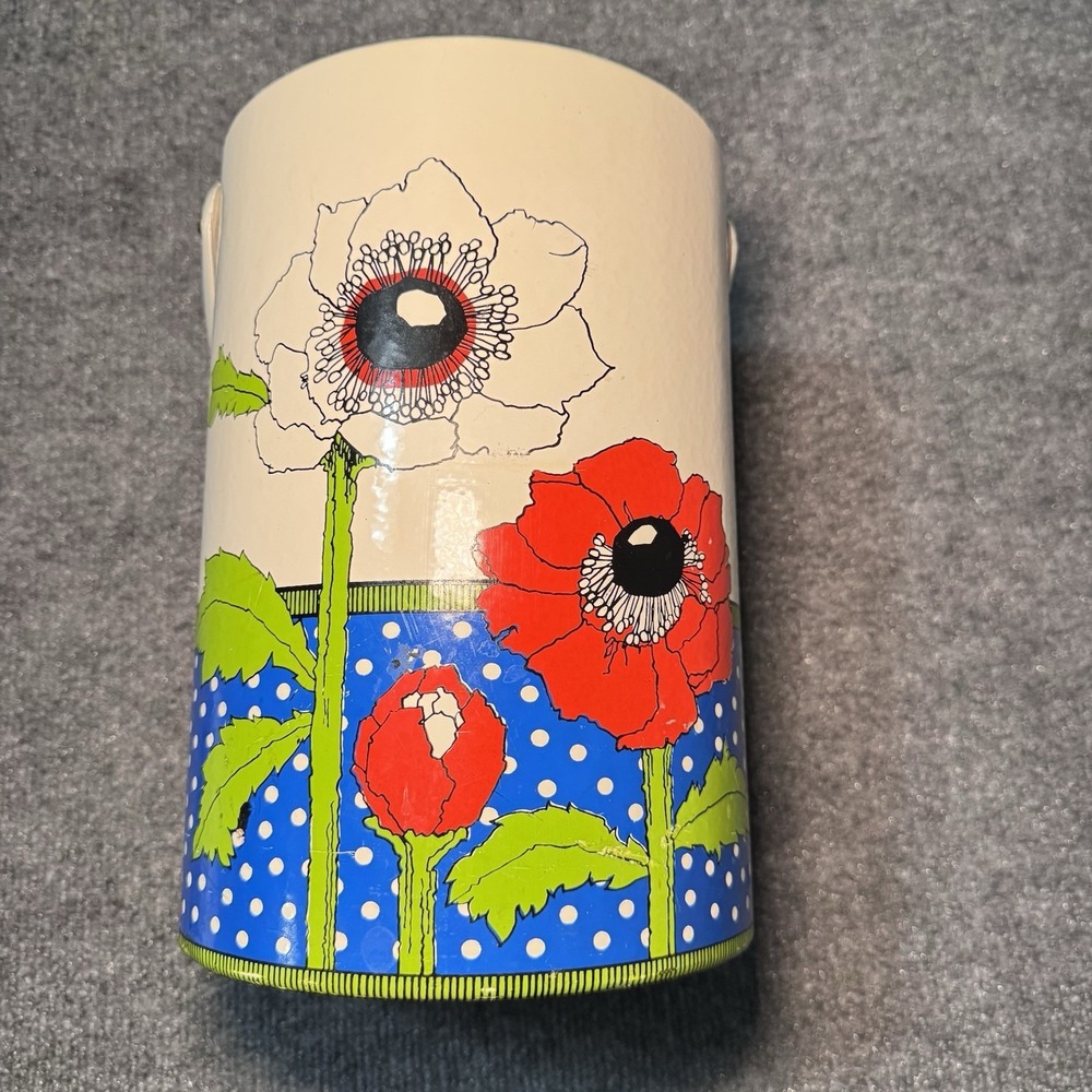 VTG Georges Briard MCM Anemone Ice Bucket Set Scaroni Italy Tongs Polka Poppy - Picture 9 of 16